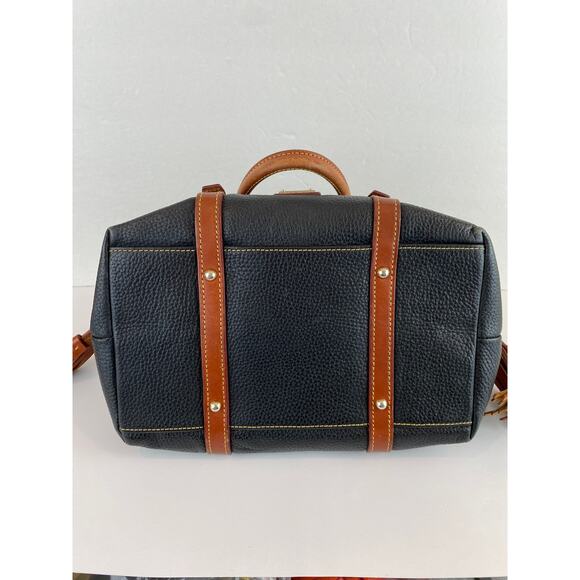 Dooney & Bourke Bristol Western Satchel Bag Black Pebble Leather Tassels Cowgirl - Picture 4 of 16